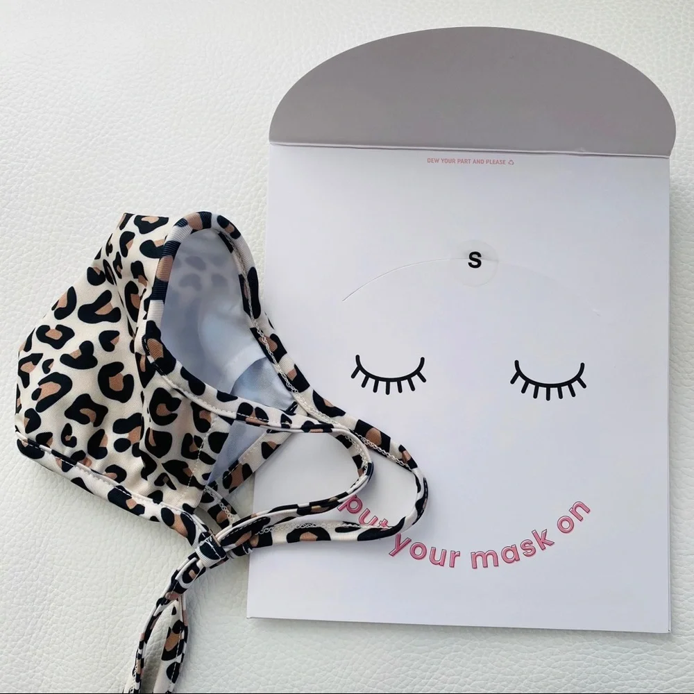 Dew Edit Kitty Kitty Leopard Face Mask Adult Small